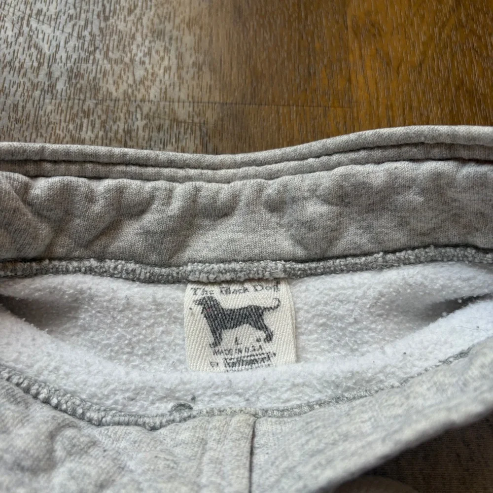 Vtg The Black Dog Marthas Vineyard Reverse Weave Mock Neck Drawstring Sweatshirt - Picture 4 of 7